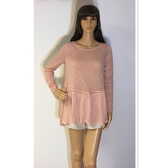 LC Lauren Conrad Tops - LAUREN CONRAD PINK BLUSH BLOUSE